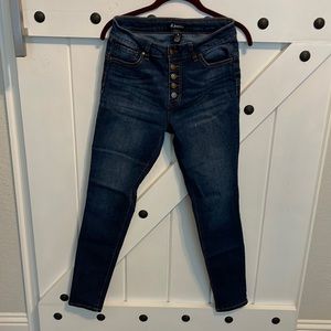 D. Jean Brand size 8 button-fly jeans EUC